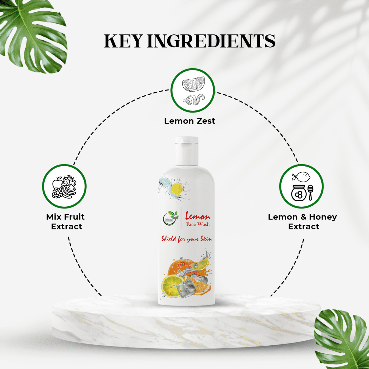 Lemon Face Wash Naira's Organic Essentials Manufacturer of 100